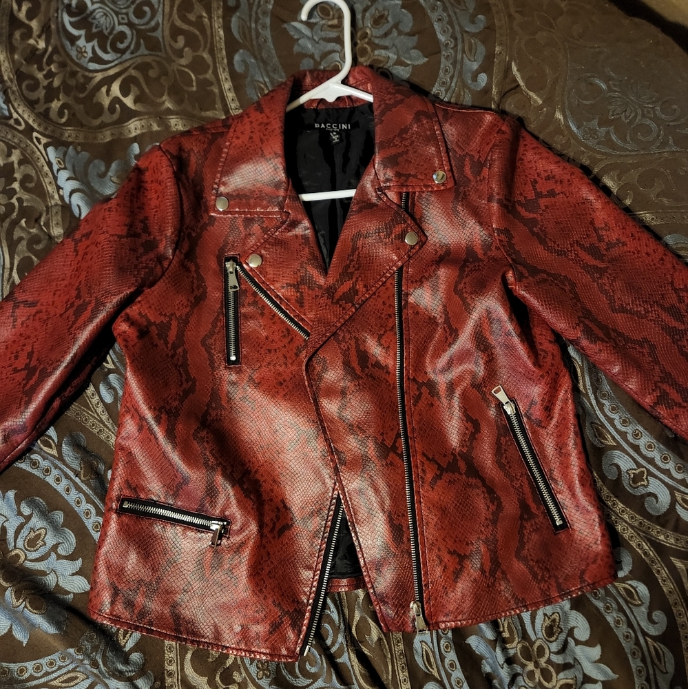 Medium Red leather jacket